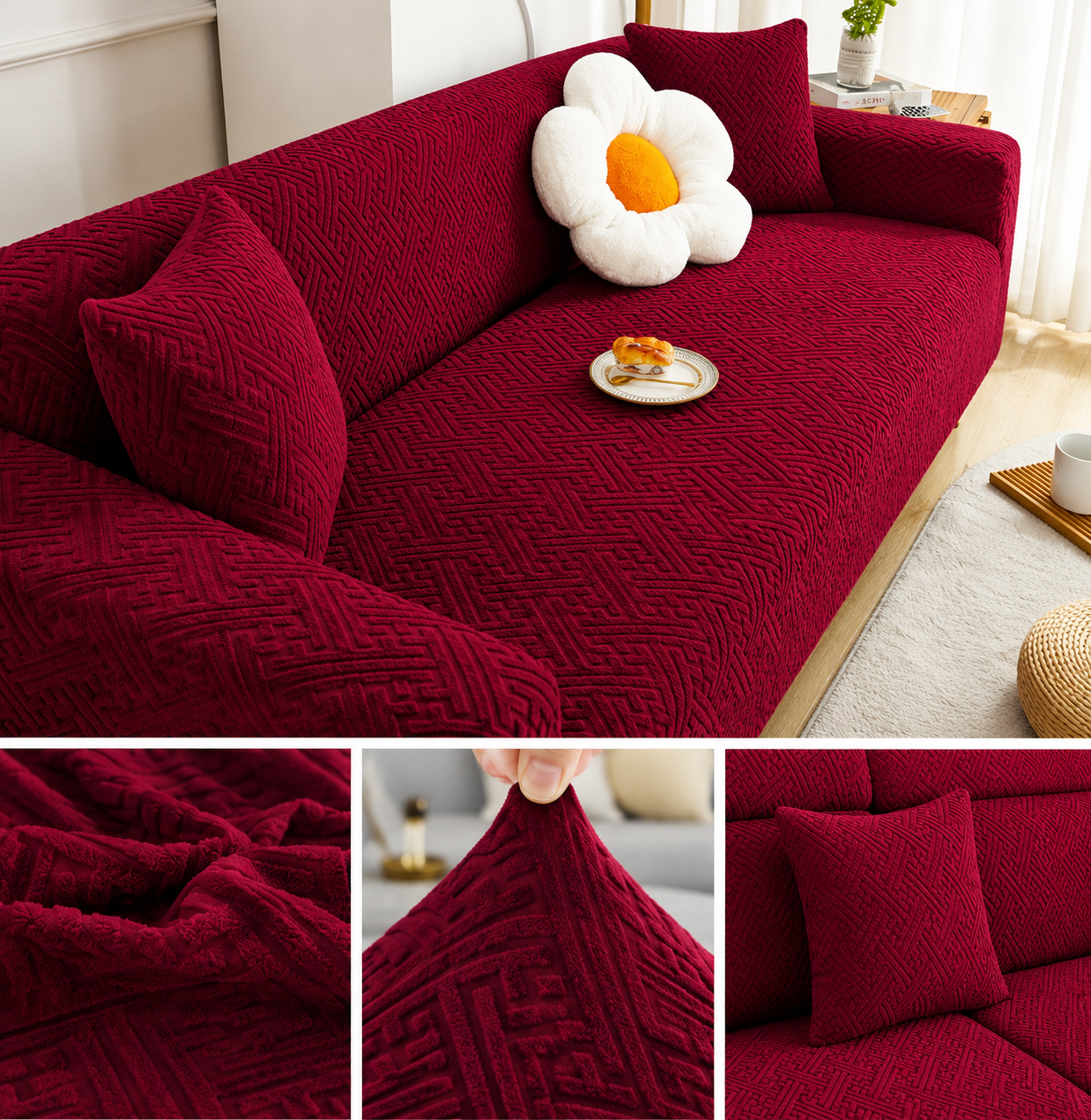 Stunning Jacquard Sofa Cover